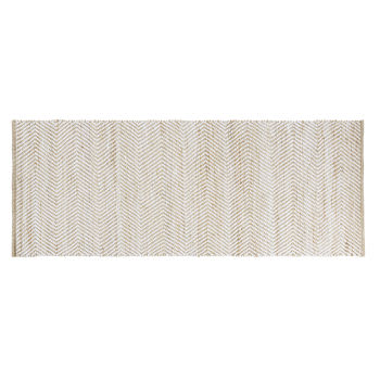 BARCELONE - Tapis de couloir en coton recyclé et jute 80x200