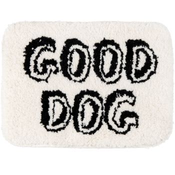 GOOD DOG - Tapis noir et blanc 40x30