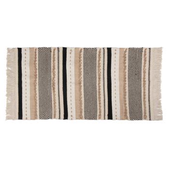 PABLO - Tapis tissé en coton motifs à rayures 60x120