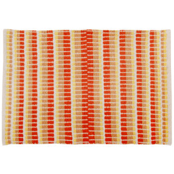 ARVORE - Tapis tissé en coton recyclé quadricolore 60x90