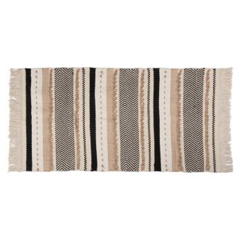 PABLO - Tappeto in cotone motivi a righe, 60x120 cm