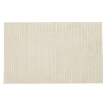 BOLDI - Tappeto in vinile con motivi beige e bianchi 50x80 cm
