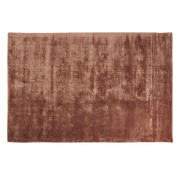 Tappeto in viscosa terracotta 160x230 cm