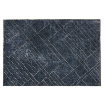 Tappeto intessuto jacquard grigio, 160x230 cm
