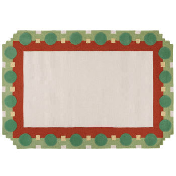Spheria - Tappeto  taftato in bouclé con bordi sagomati con motivo grafico multicolore 160x230 cm
