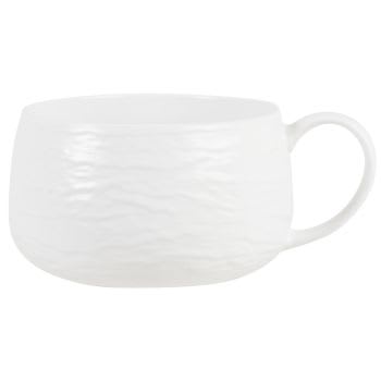 KAYA - Tasse aus modelliertem, weißem Steingut