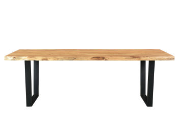 Hisa - Tavolo da pranzo 8/10 persone in acacia e metallo, 240 cm