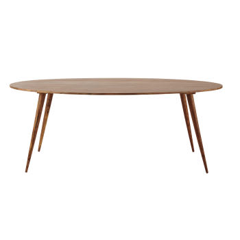 Andersen - Tavolo ovale in massello di legno di sheesham per sala da pranzo 200 cm