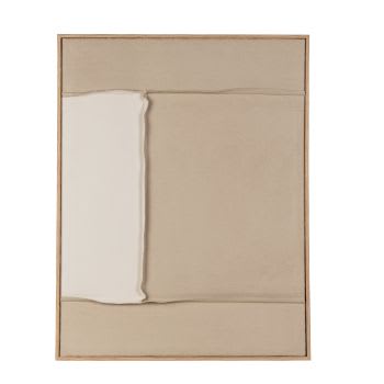 Organica - Tela astratta beige 47x60 cm