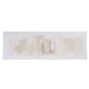 MINORQUE - Tela dipinta beige e marrone 150x50 cm