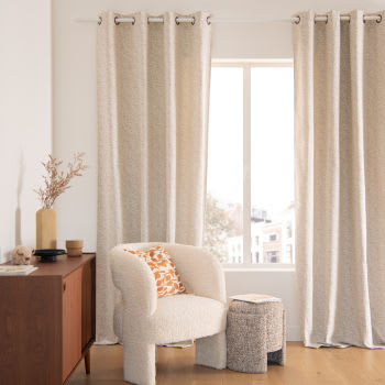 Tenda A Pacchetto Verlock Bianco Con Righe E Occhielli - Cotone 45x140 Cm - Stile Shabby Chic - Foto 6