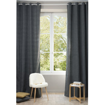 Tenda con antracite grigio lavato a lavaggio lavata Oslo - 140x280 cm Oslo