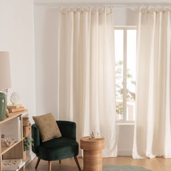 Tenda Jacquard Effetto Pizzo Con Nastro Arricciatore – Motivo Floreale Monique – 500x175 Cm – Bianco