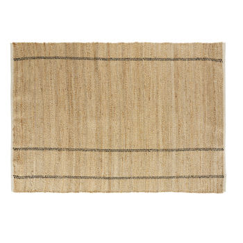 VIGNALETTA - Teppich aus gewebter Jute und brauner Baumwolle 140X200