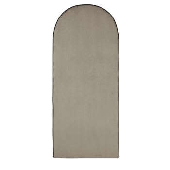 Hackney Business - Testata da letto modulabile professionale in velluto di poliestere riciclato grigio, 60x140,5 cm