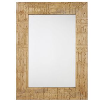 THAIS - Abstracte gegraveerde spiegel, 121 x 161 cm