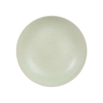 Set aus 2 - Tiefer Teller aus grünem Steinzeug