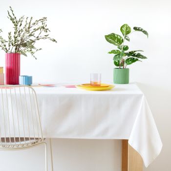 AZOIA - Toalha de mesa em algodão biológico com estampado de frutos multicolores 150x250