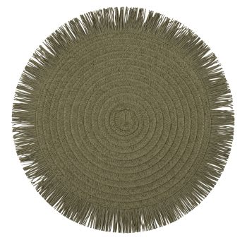 Set Di 10 Tovagliette Rotonde In Tessuto Di Giunco – 33 Cm, Naturali, Ecologiche Per Tavola