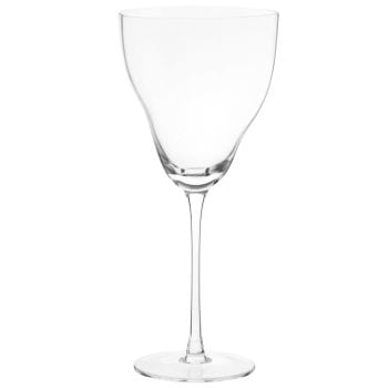 Transparant wijnglas, asymmetrisch