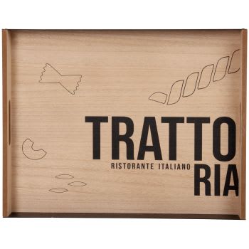 TRATTORIA - Rechteckiges Tablett in Braun
