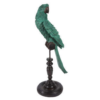 Urban Bahia - Parrot Statue in Green H43