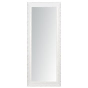 Valentine - Miroir rectangulaire à moulures en bois de paulownia blanc 145x59