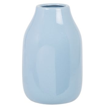 ALBA - Vase aus blauem Steingut, H23cm
