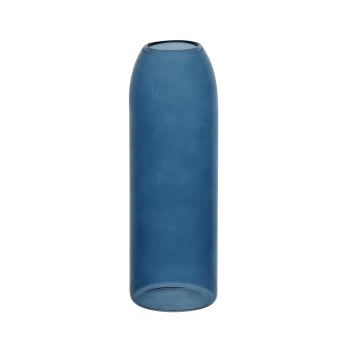 Dean - Vase aus Glas, blau H18cm