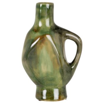 GABRIEL - Vase aus grünem Steingut, H25cm
