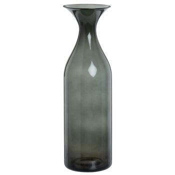 BELKIS - Vase aus schwarzem Recyclingglas, H25cm