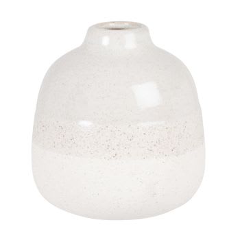 Vase aus Steinzeug, ecru, H11cm
