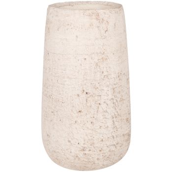 Vase aus Terrakotta, grau meliert, H25cm