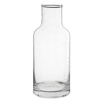 SOLINE - Vase en verre recyclé transparent H22