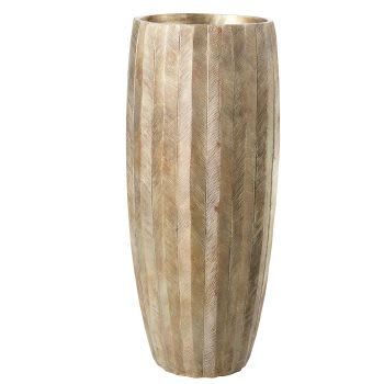 SOBAT - Vaso grande dorato effetto anticato, 80 cm