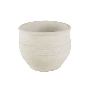 BANDOL - Vaso in terracotta bianca alt. 51 cm