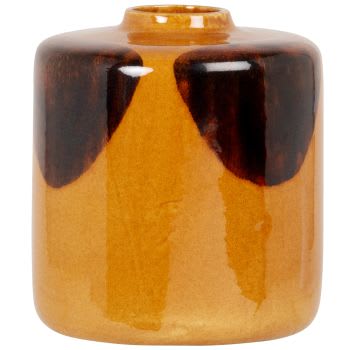 EREN - Vaso in terracotta marrone alt. 18 cm