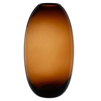 DERYA - Vaso in vetro marrone alt. 33 cm