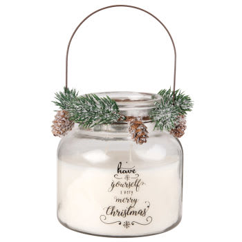 CHRISTMAS  FOREST - Vela de Natal perfumada em copo de vidro com coroa 515g