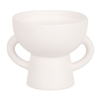 ADELIA - Vela perfumada em copo de cerâmica branco