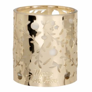 Vela perfumada em copo de vidro dourado, 200 g
