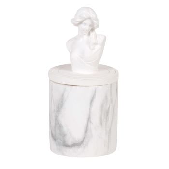 CALLIOPE - Vela perfumada en tarro con forma de busto de cemento blanco