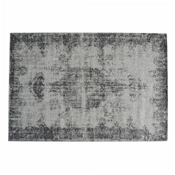 Villandry - Alfombra vintage tejida en jacquard gris 155 x 230 cm