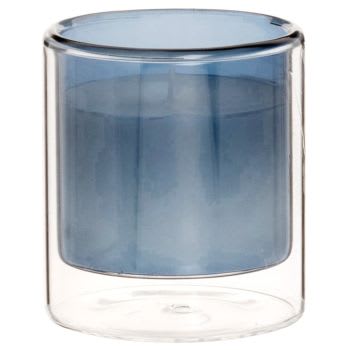 VITTORIA - Bougie parfumée en verre bleu
