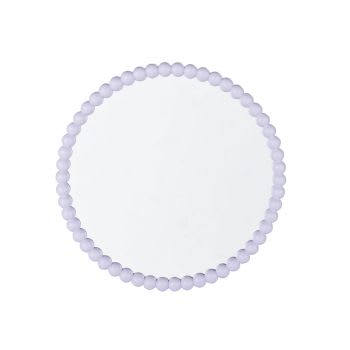 WAHIBA - Specchio rotondo in resina viola Ø 32 cm
