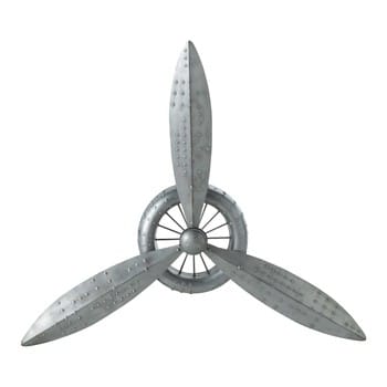 Wanddecoratie propeller in metaal 108x94