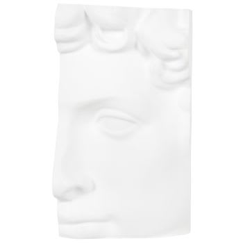 GIORGIO - Wanddeko Gesicht aus Polyresin, weiß, 11x20cm