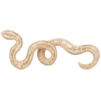SERPIA - Wanddeko Schlange aus geflochtener Wasserhyazinthe, 57x9cm