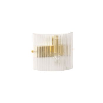 BRIGHT - Warped glass and gold metal wall light