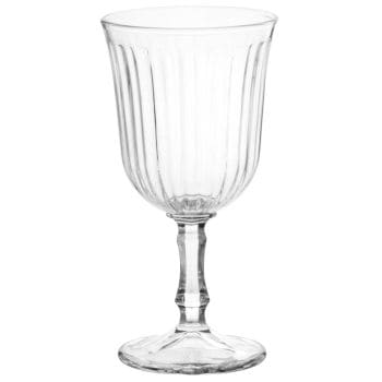 Set aus 2 - Weinglas aus geriffeltem Glas, 18CL